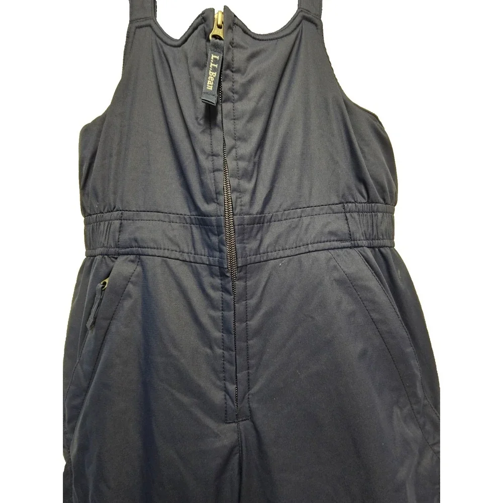 LL Bean Cold Buster Snow Bibs Youth Navy Overall Snow Pants Winter Thinsulate 12